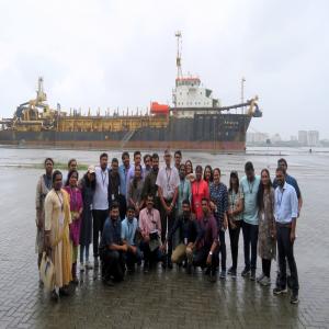 The first batch of Kerala Administrative Service officer trainees at Cochin Port as part of their 'Keraladarshan'