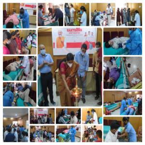 RaktdaanAmritMahotsav at Cochin Port was inaugurated by Dr M Beena IAS, Chairperson in the presence of Shri Vikas Narwal IAS, Dy Chairperson and HoDs. Employees of the Port,CISF personnel, Nursing students&members from public volunteered to donate blood