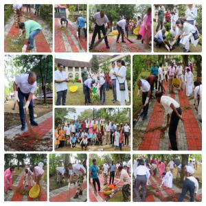 #GandhiJayanti at Cochin Port. Shramdan cleaning was conducted at the Park at North End, Willingdon Island. Tree sapling was planted by Dy Chairperson and CVO in the Administrative office premises