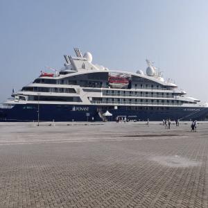 Luxury cruise vessel MV Le Champlain called at Cochin Port