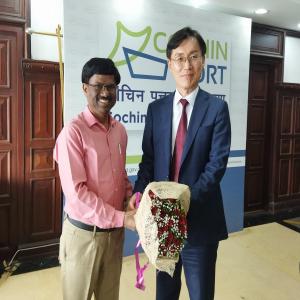  Mr. Chang Nyun KIM, Consul General of Republic of Korea in Chennai and team visited Cochin Port irperson, Cochin Port Authority and senior officers