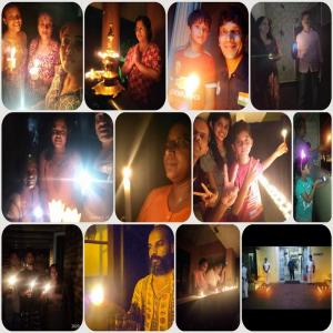 Employees of Cochin Port Trust and their family members wholeheartedly responds to the call by Hon'ble Prime Minister to fight against the darkness of coronavirus by lighting lamps, candles, diyas at their homes on 05.04.2020 at 9 PM